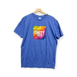 NYC Unity Project graphic T-shirt, Blue, Size L